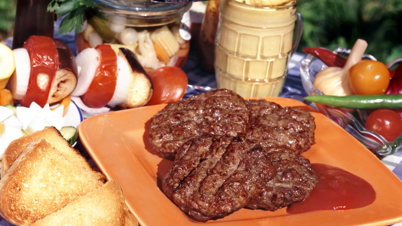 Delicious barbecue tapety (4) #15 - 1366x768