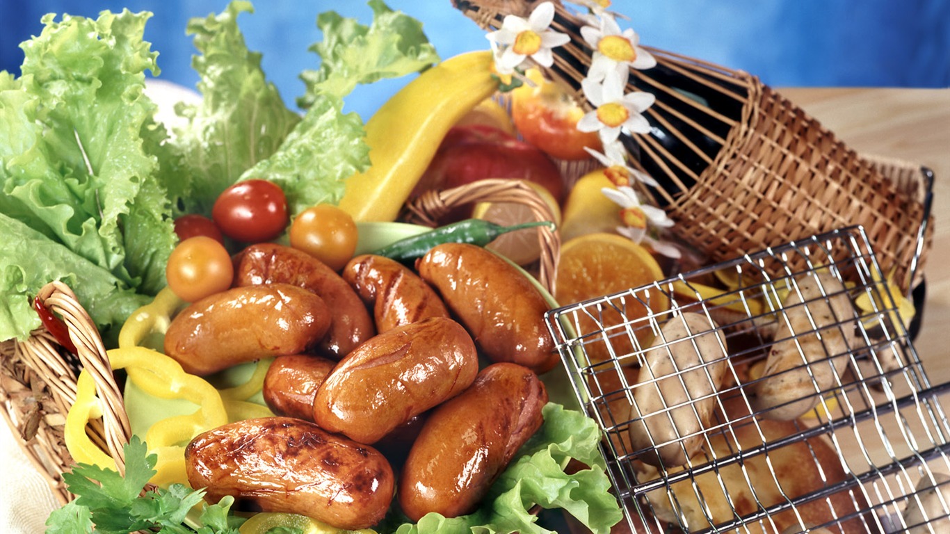 Delicious barbecue wallpaper (4) #18 - 1366x768
