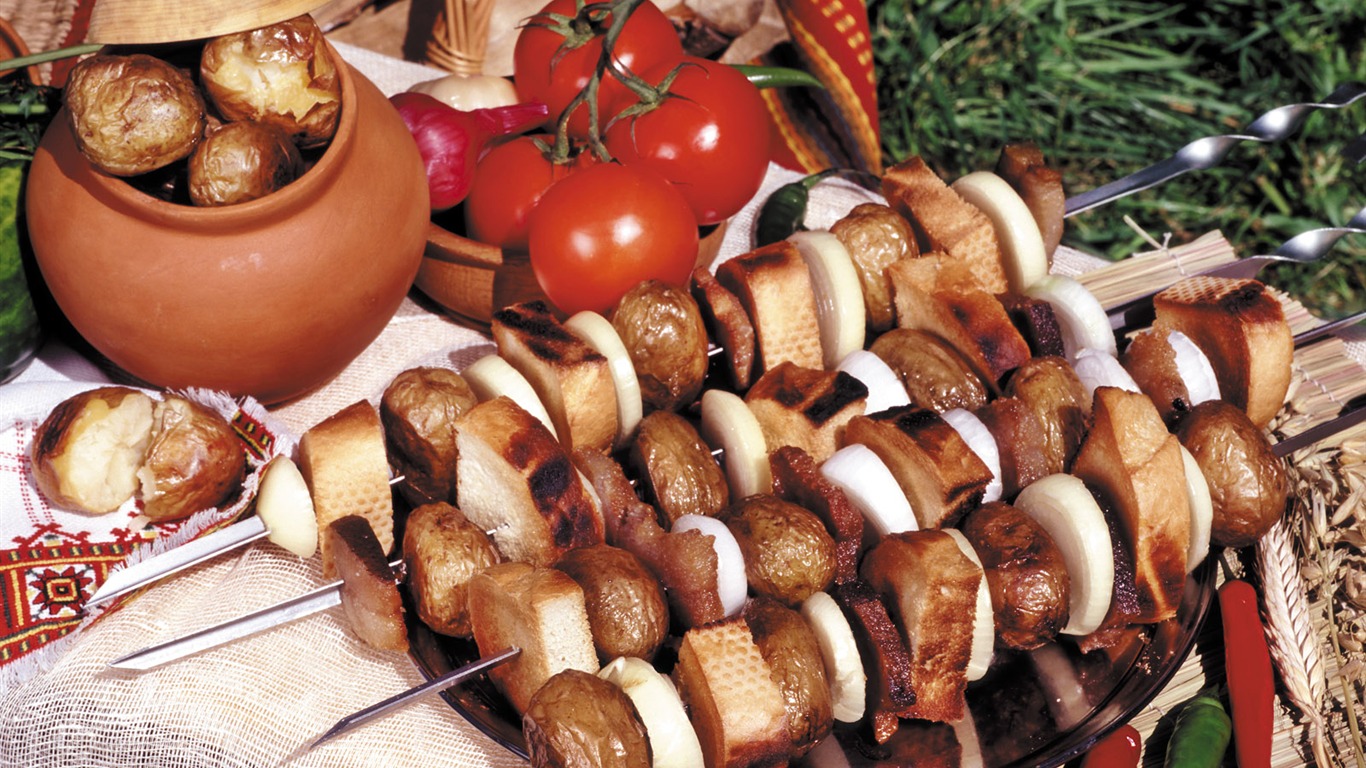 Delicious barbecue wallpaper (4) #19 - 1366x768