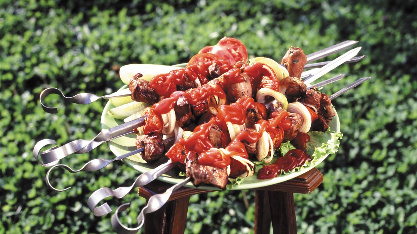 Delicious barbecue tapety (5) #4 - 1366x768