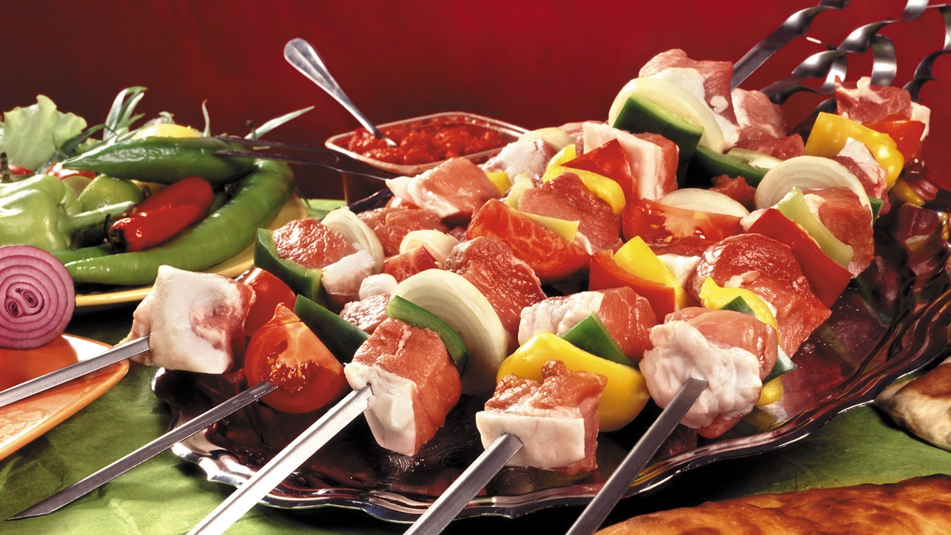 Delicious barbecue tapety (5) #16 - 1366x768