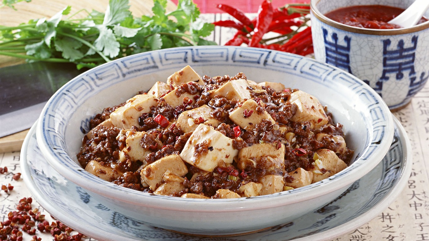 Gourmet večeře tapety (14) #18 - 1366x768