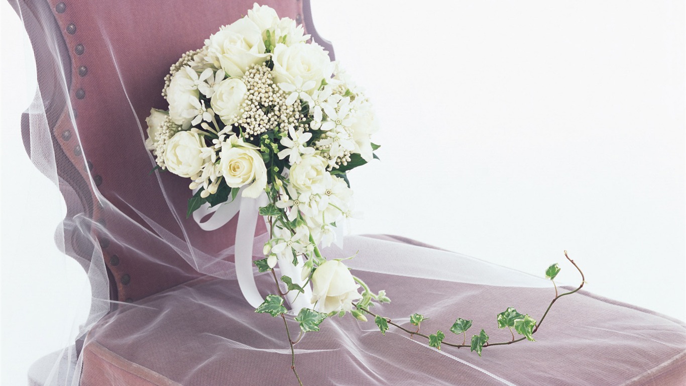 婚禮與鮮花 壁紙(一) #7 - 1366x768