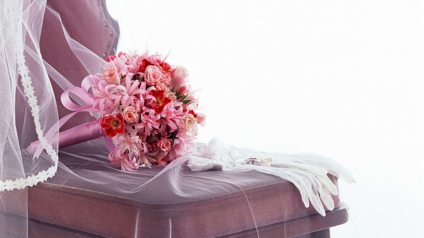 婚禮與鮮花 壁紙(一) #8 - 1366x768