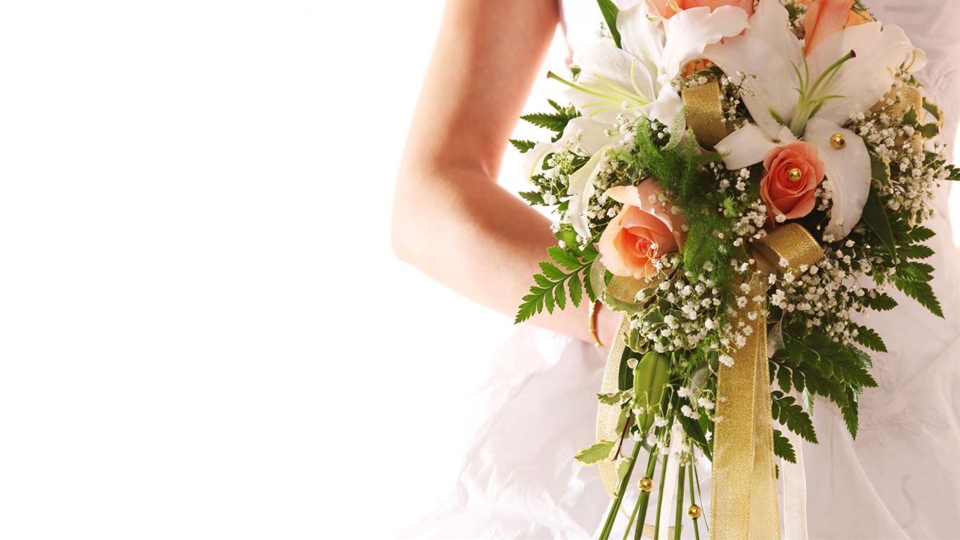 婚禮與鮮花 壁紙(一) #12 - 1366x768