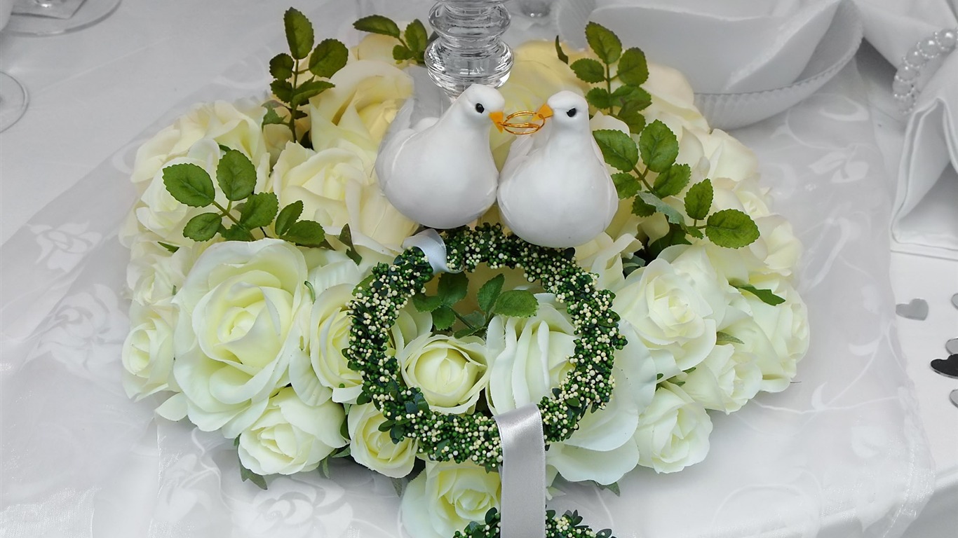 결혼식과 꽃 벽지 (2) #11 - 1366x768