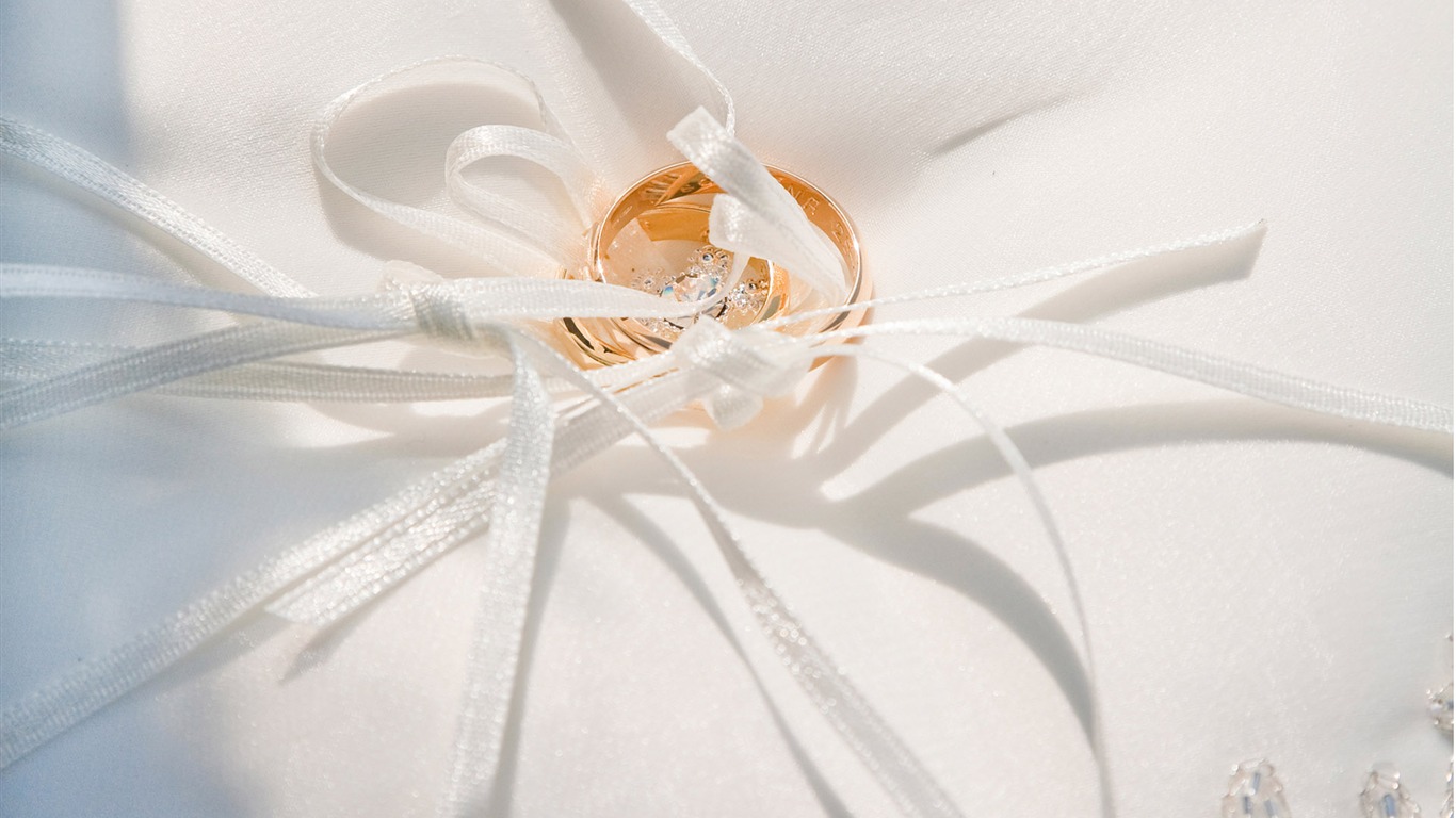 Svatby a svatební prsten tapety (1) #9 - 1366x768