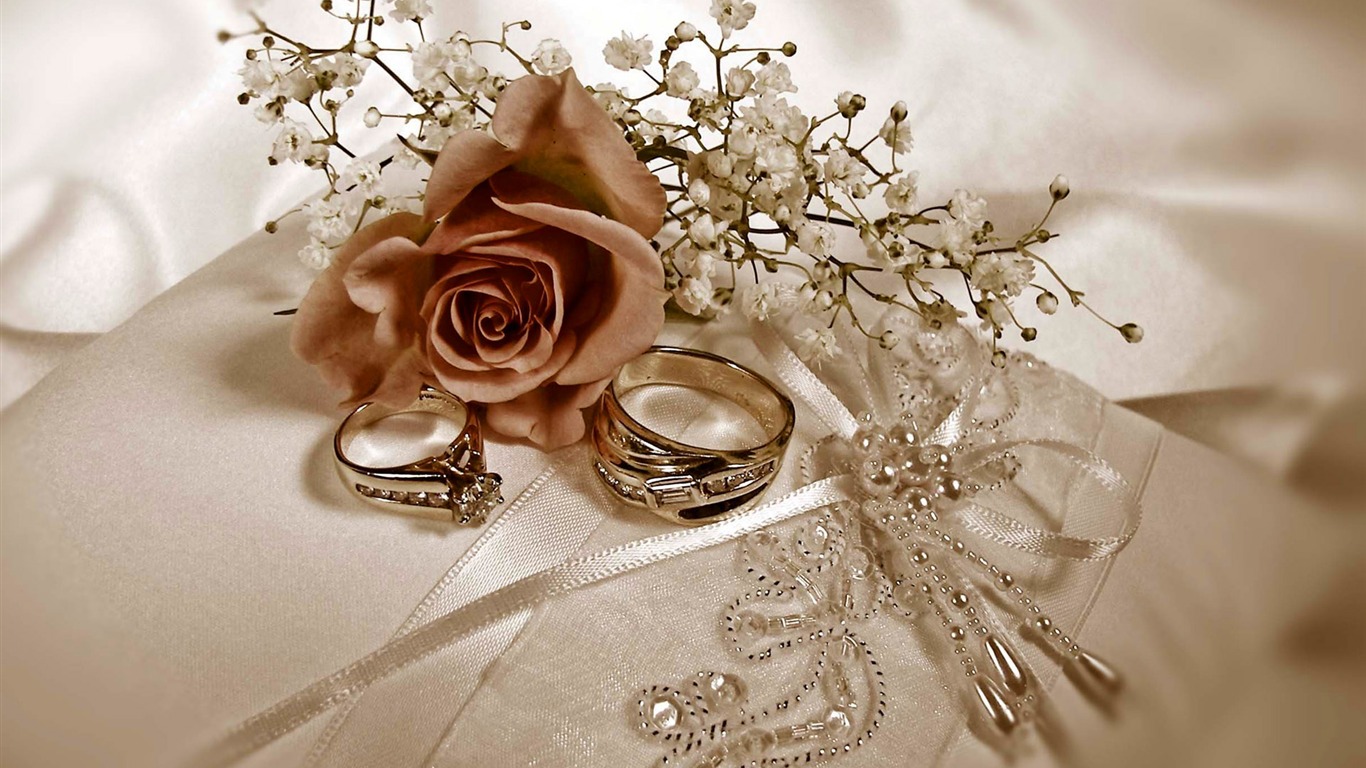 Weddings and wedding ring wallpaper (1) #13 - 1366x768