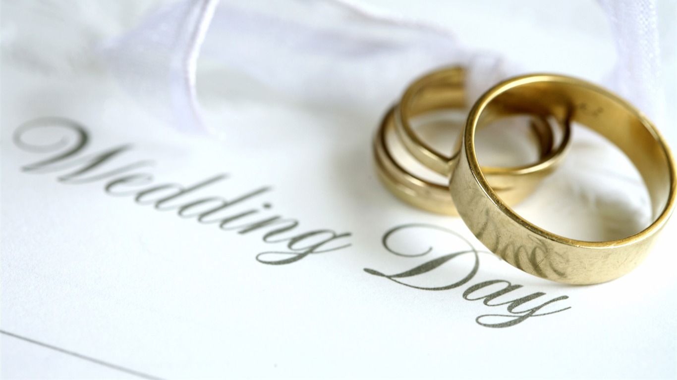 Svatby a svatební prsten tapety (1) #15 - 1366x768