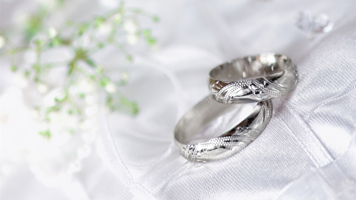 Svatby a svatební prsten tapety (1) #20 - 1366x768
