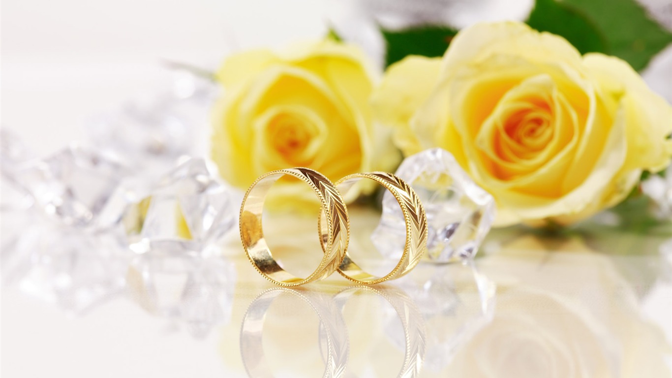 Bodas y fondos de escritorio de anillo de bodas (2) #2 - 1366x768