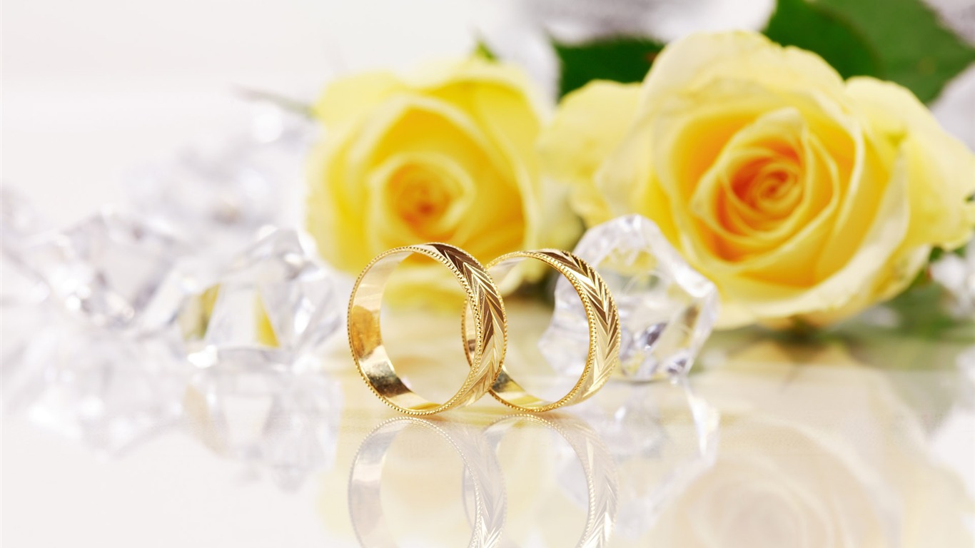 Weddings and wedding ring wallpaper (2) #2 - 1366x768