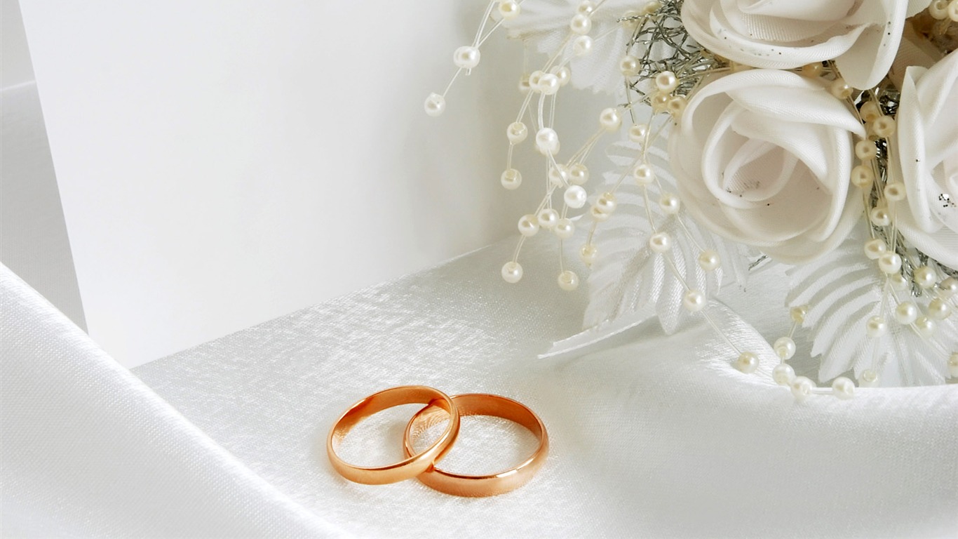 Hochzeiten und Ehering Wallpaper (2) #4 - 1366x768