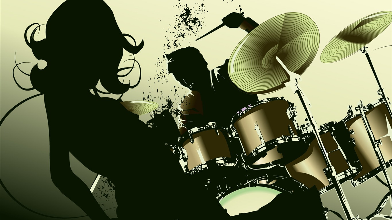Vector musical theme wallpapers (1) #9 - 1366x768