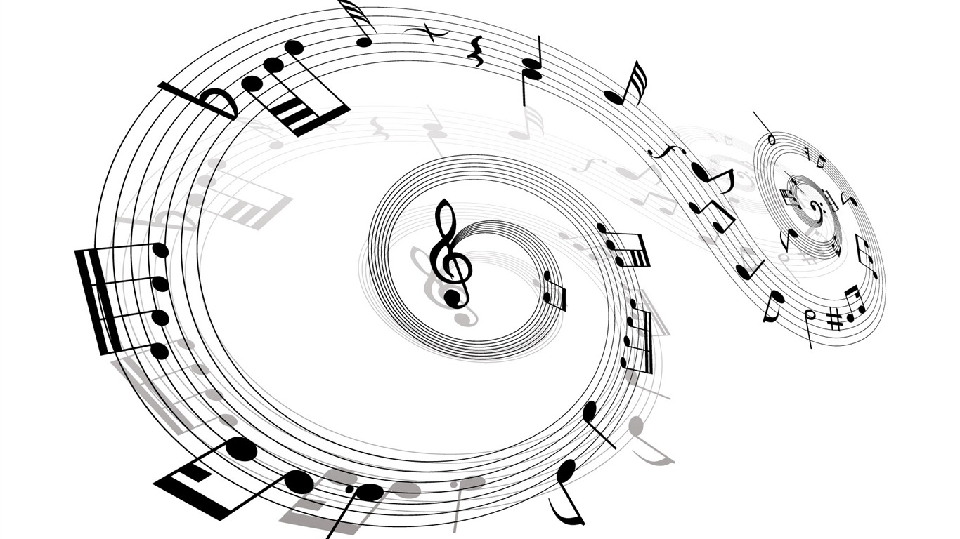 Vector musical theme wallpapers (1) #11 - 1366x768