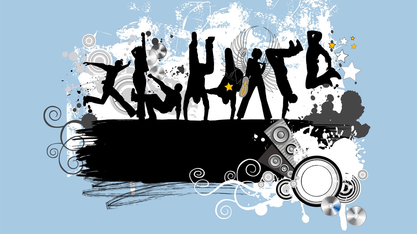 矢量音樂主題 壁紙(四) #2 - 1366x768