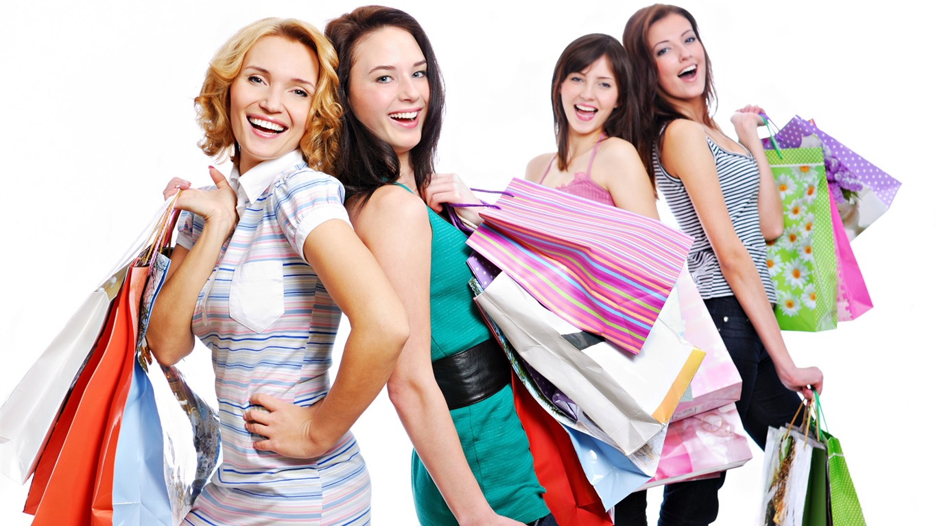 Shopping femmes HD Wallpaper (4) #19 - 1366x768