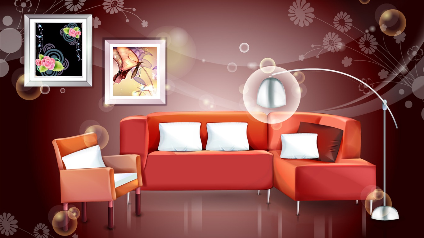 Vector home wallpaper (2) #1 - 1366x768