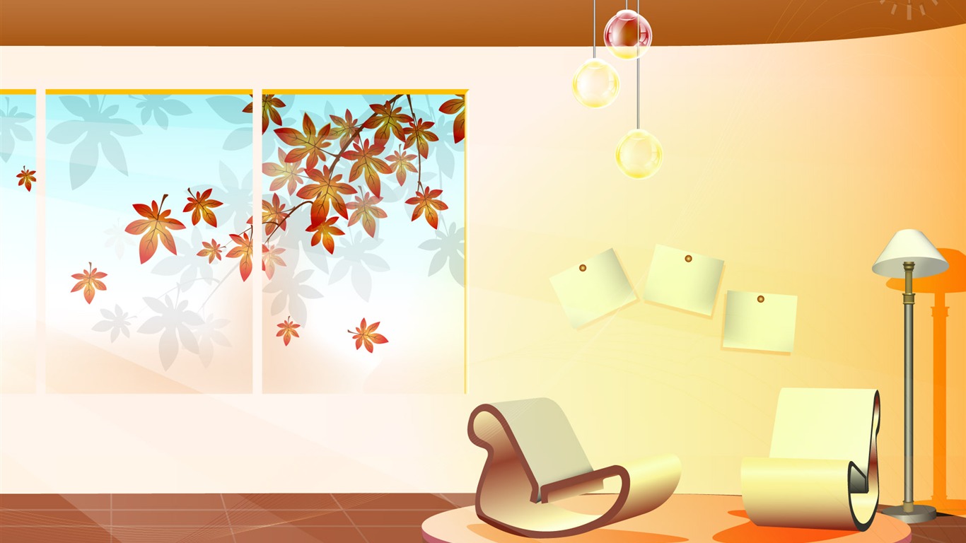 Vector home wallpaper (2) #4 - 1366x768