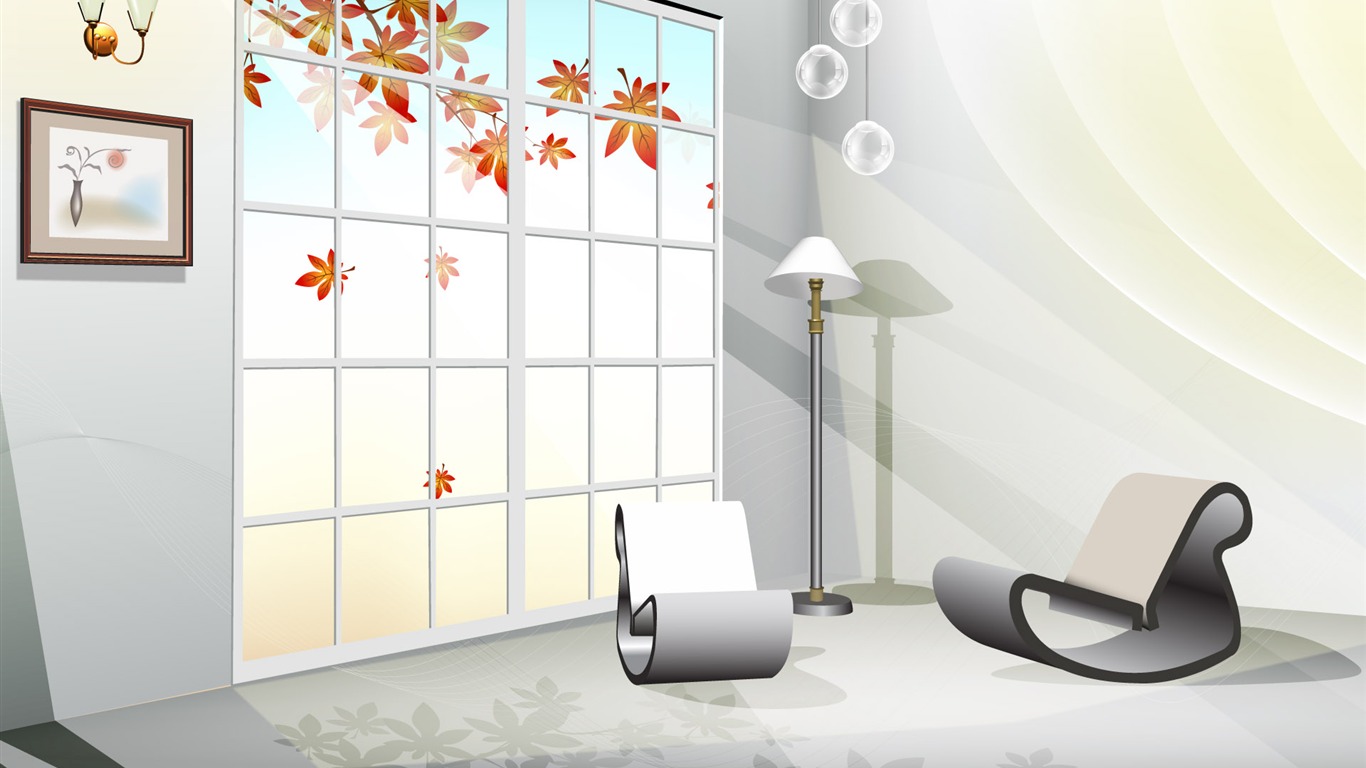 Vector home wallpaper (2) #6 - 1366x768