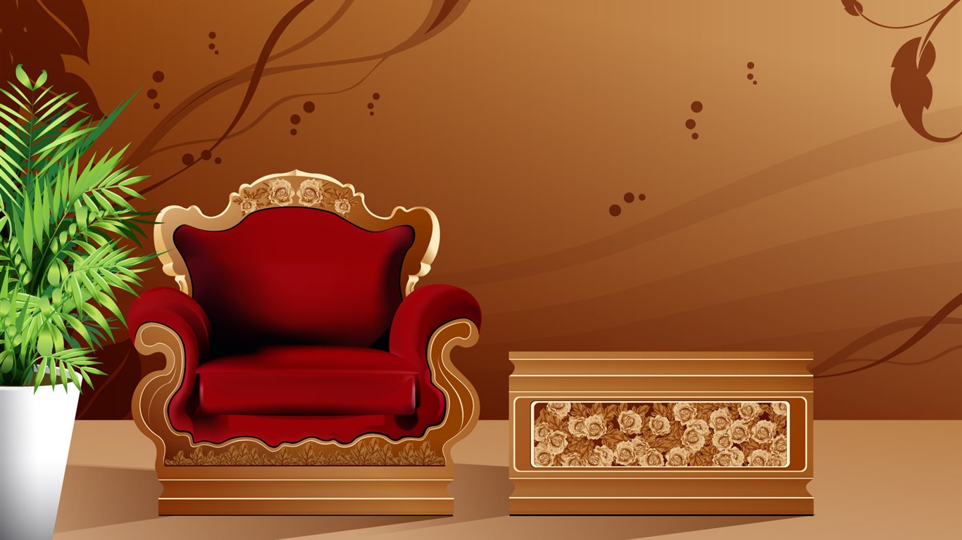 Vector doma tapety (2) #9 - 1366x768