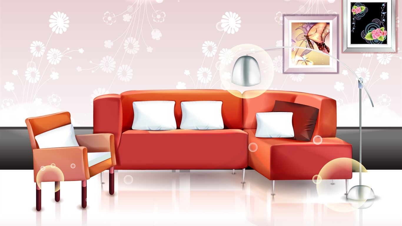 fond d'écran maison Vector (2) #20 - 1366x768