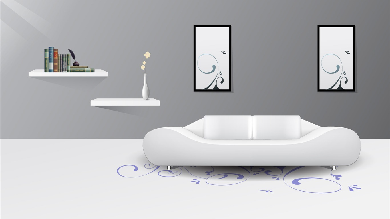 Vector doma tapety (4) #2 - 1366x768