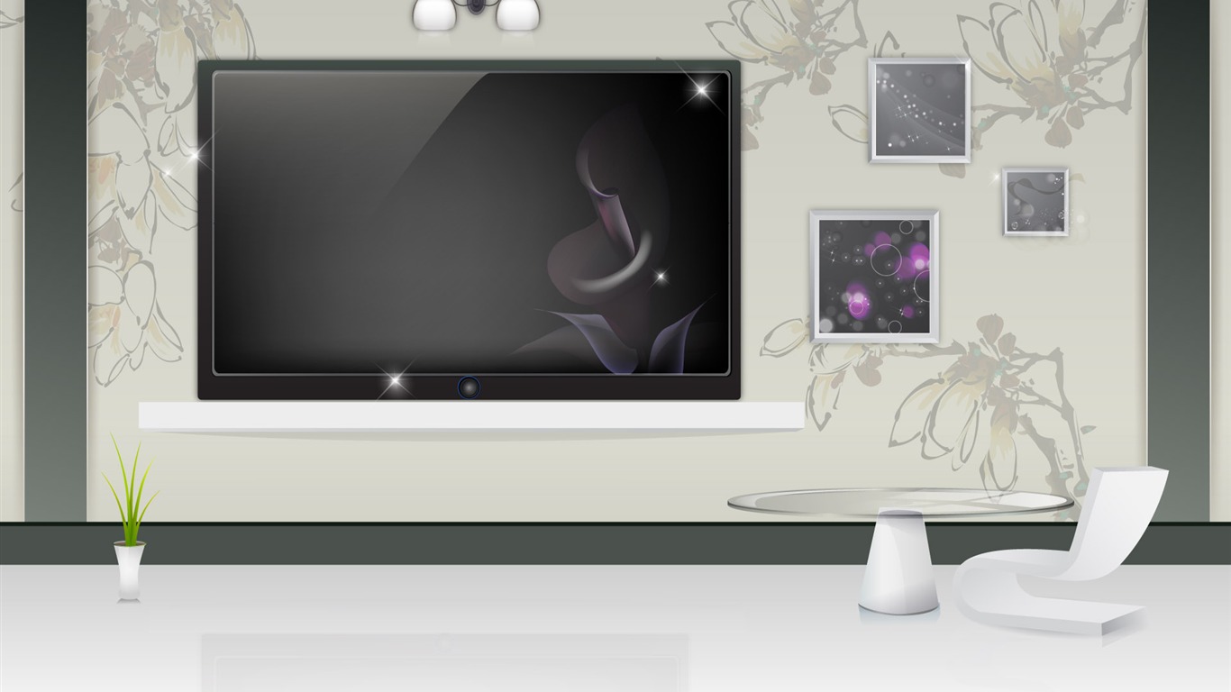 Vector doma tapety (4) #5 - 1366x768