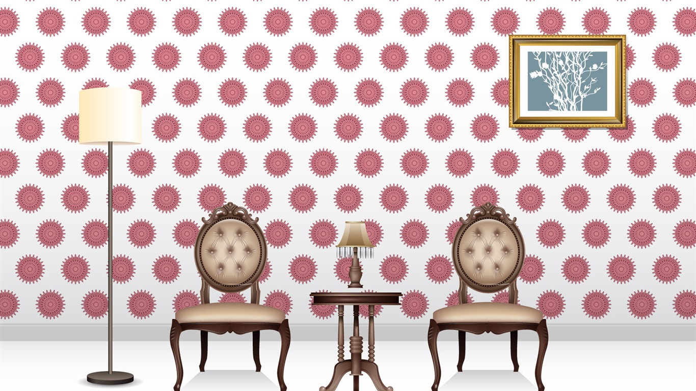 Vector doma tapety (4) #10 - 1366x768