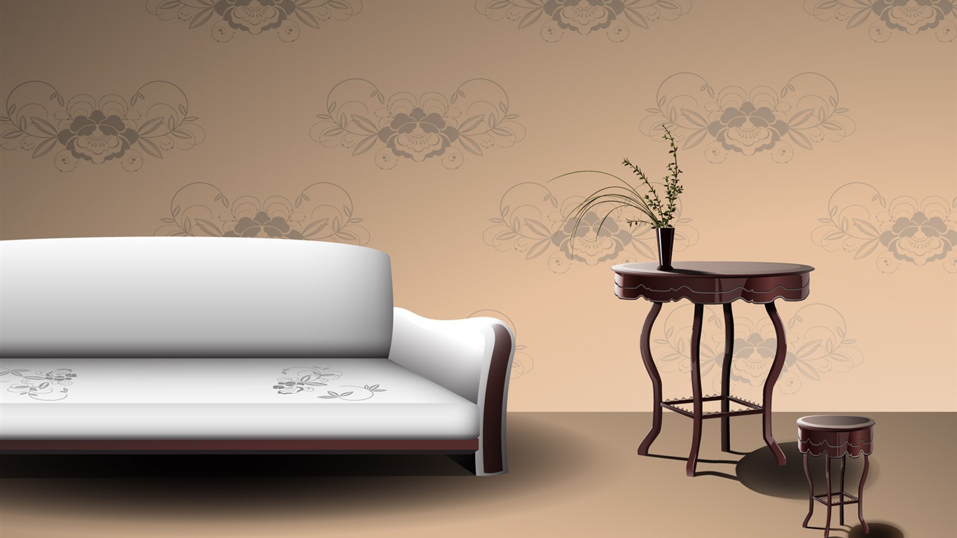 Vector doma tapety (4) #14 - 1366x768