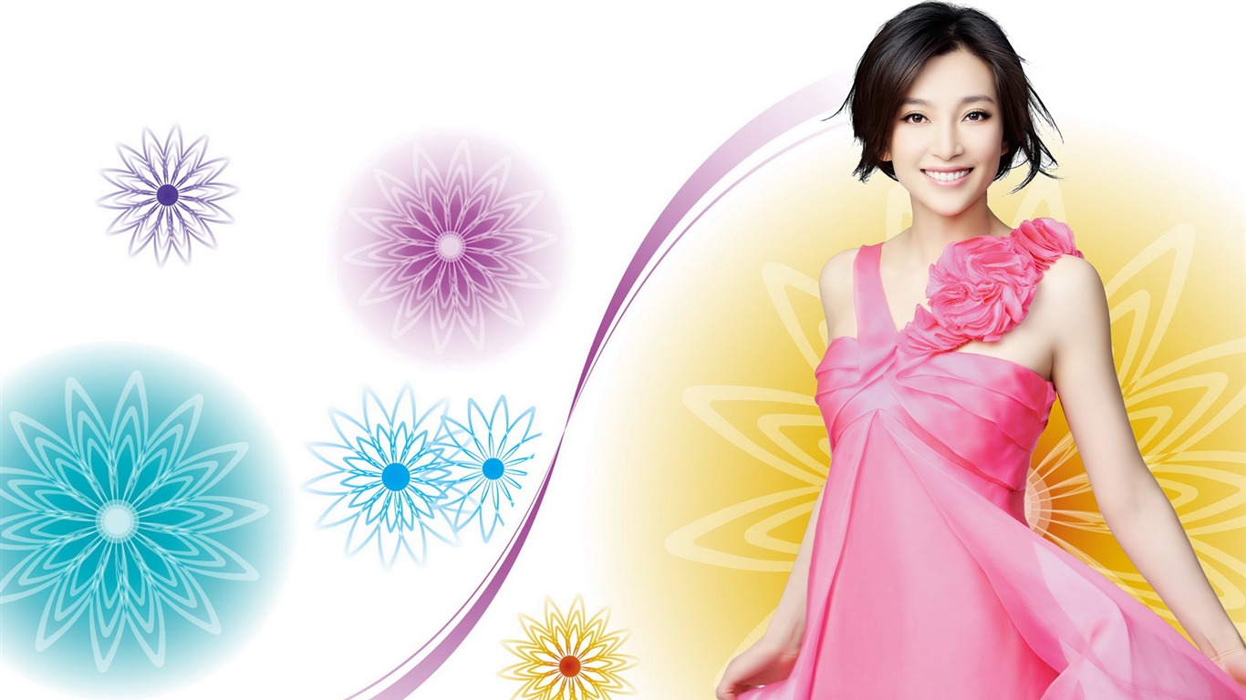 Li Bingbing beautiful wallpaper #3 - 1366x768