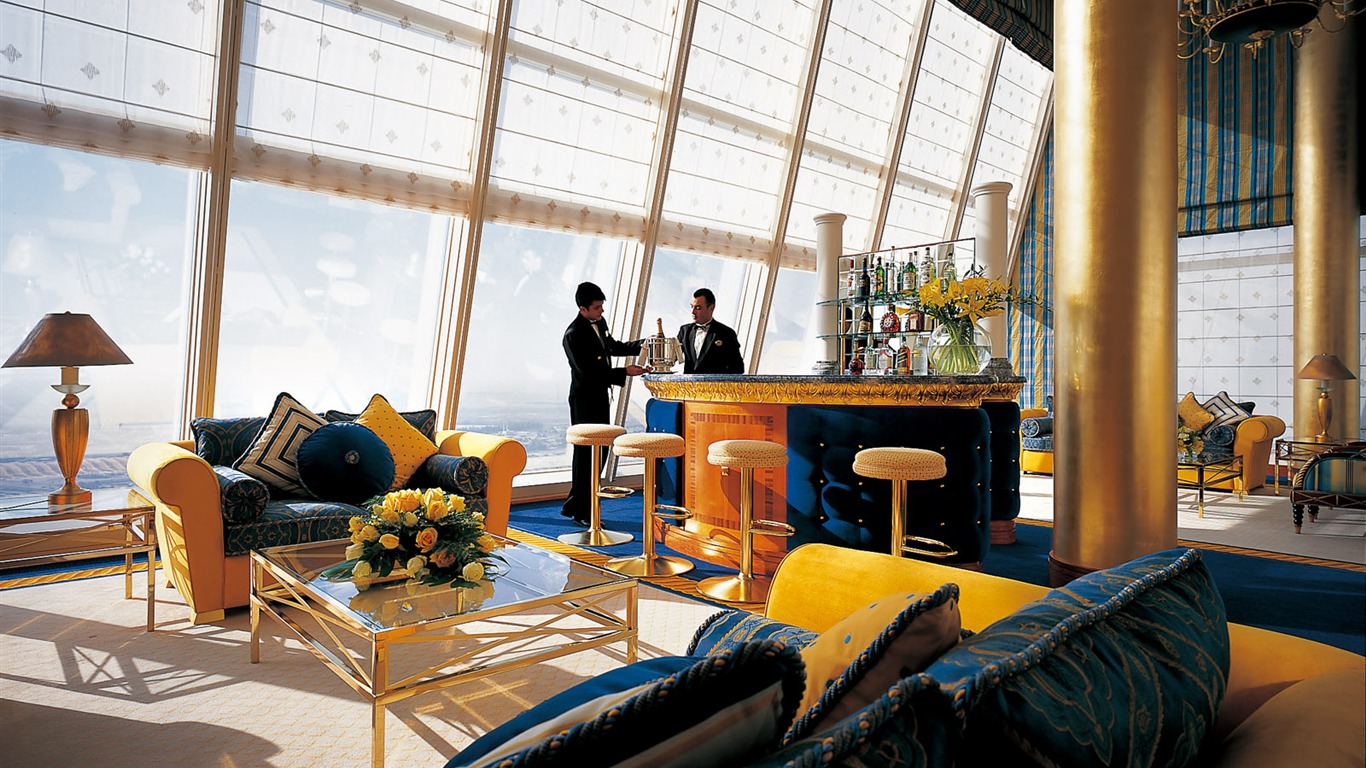 Sept étoiles hôtel Burj Dubai fonds d'écran #14 - 1366x768