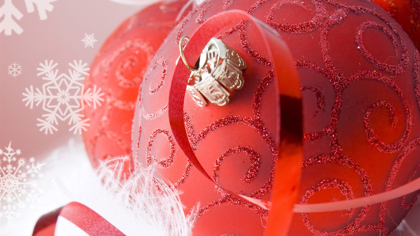 聖誕節彩球 壁紙(一) #4 - 1366x768