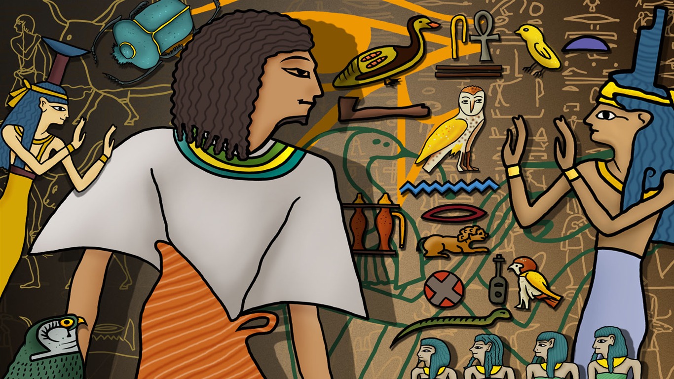 Computer drawing Game Scene Wallpaper #24 - 1366x768