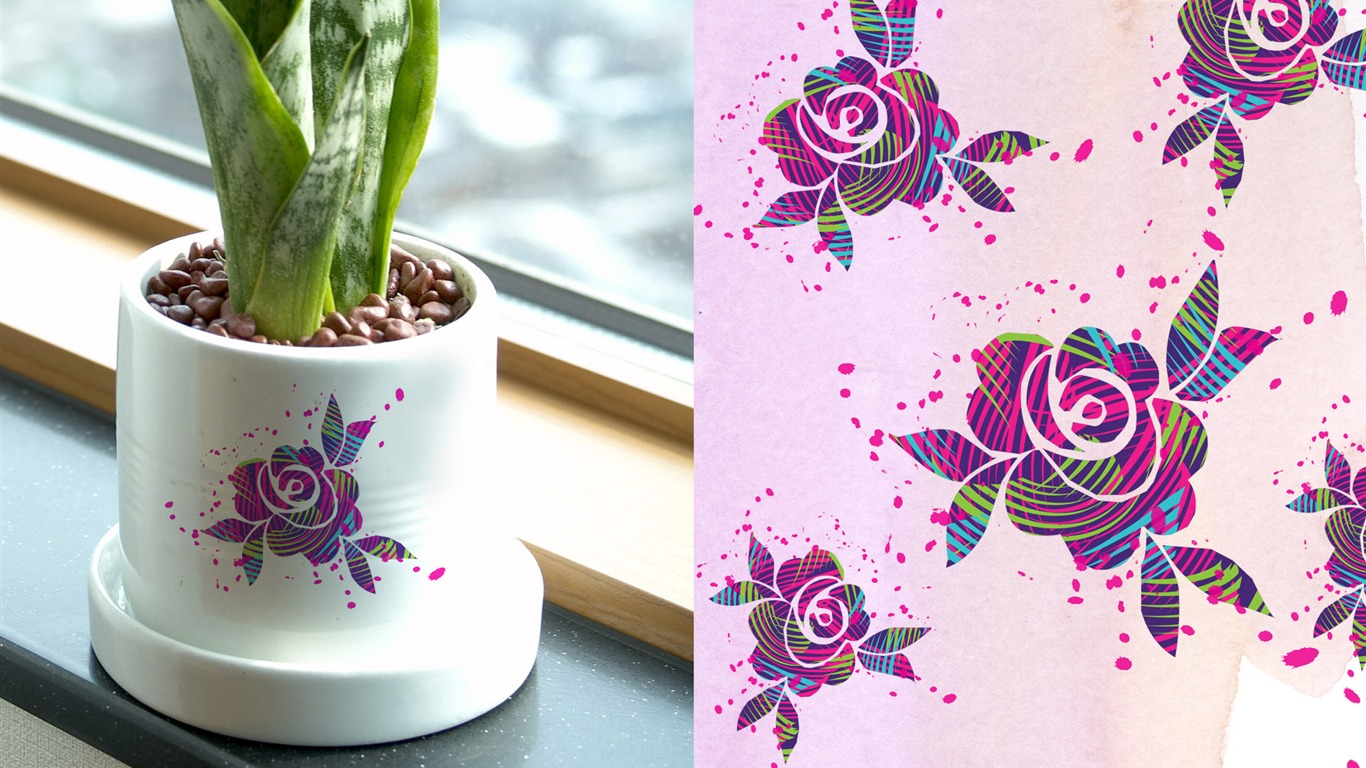 produits Wallpaper Design Pattern (2) #16 - 1366x768