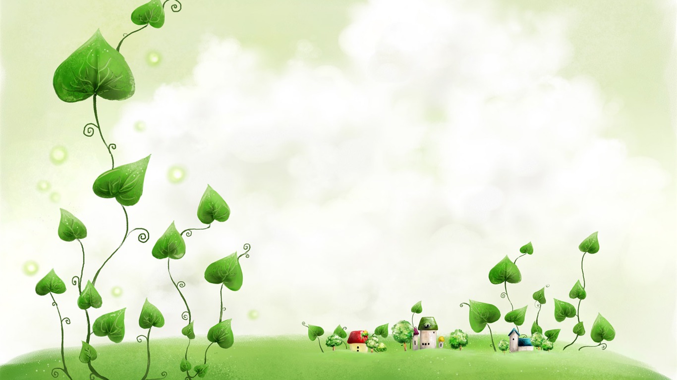 手繪夢幻風光 壁紙(一) #1 - 1366x768