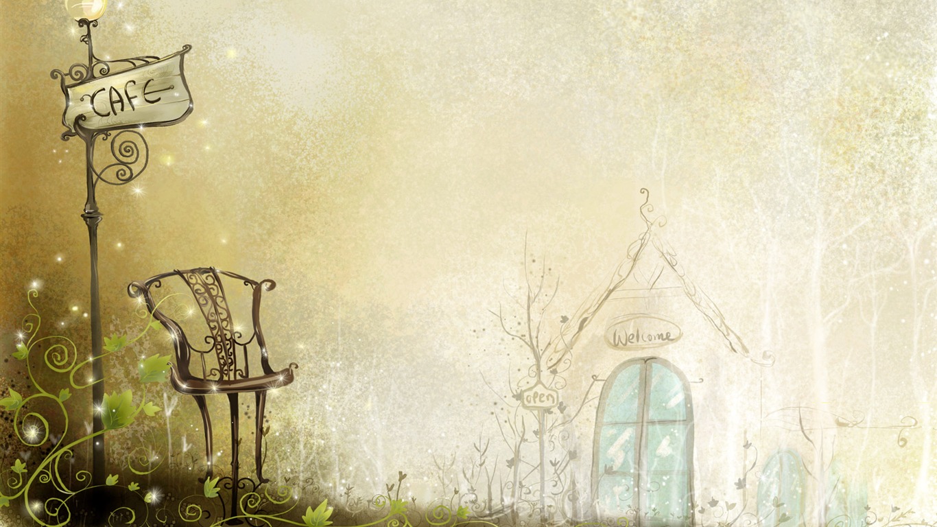 手繪夢幻風光 壁紙(一) #3 - 1366x768