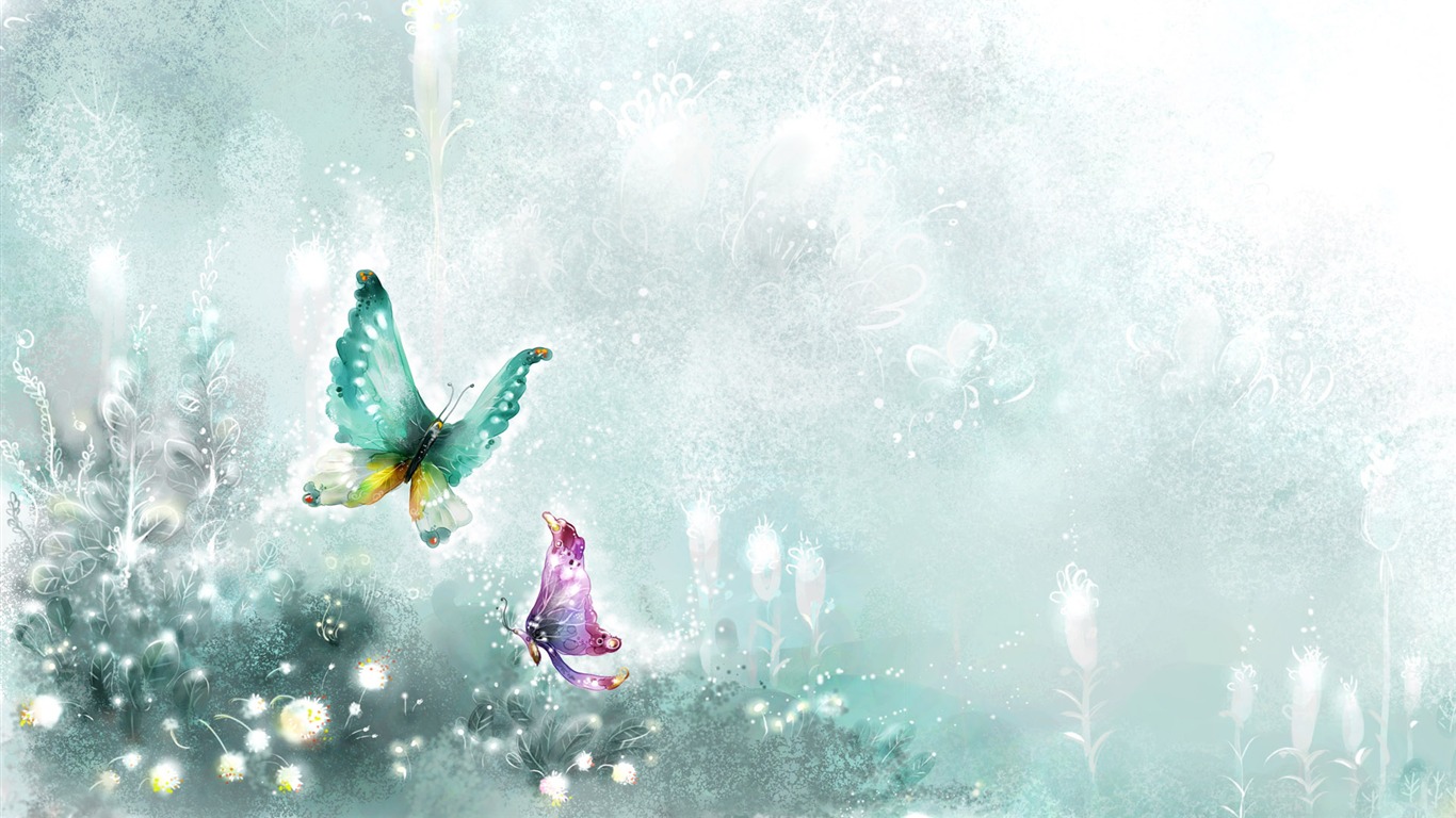 手繪夢幻風光 壁紙(一) #4 - 1366x768
