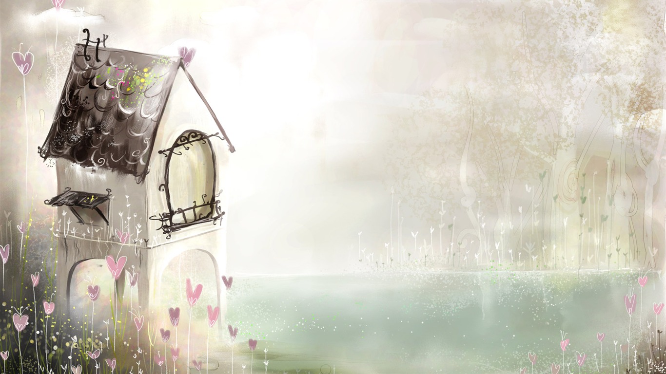 手繪夢幻風光 壁紙(一) #14 - 1366x768