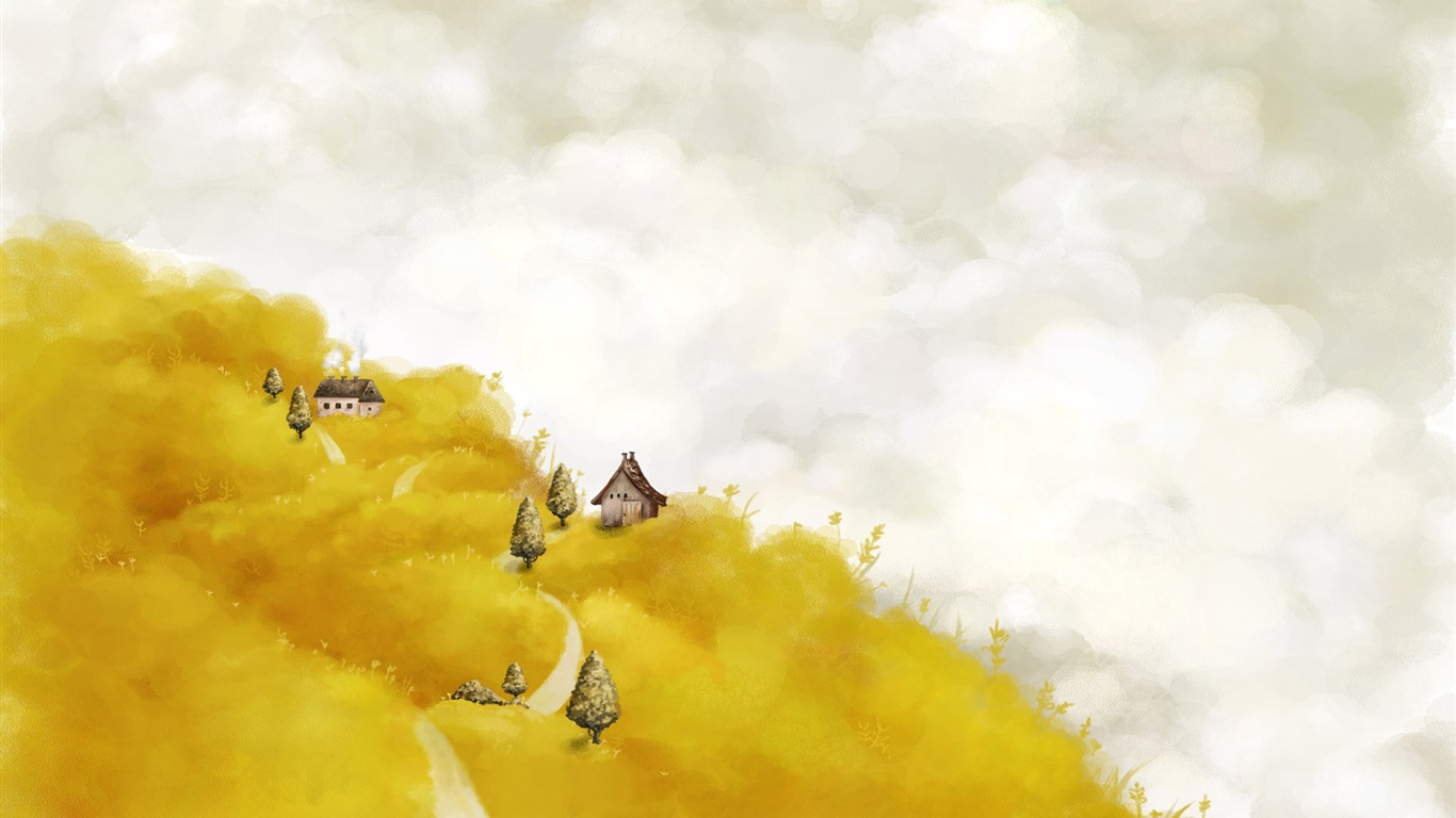 手繪夢幻風光 壁紙(一) #19 - 1366x768