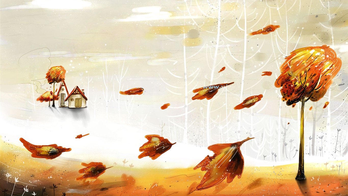 手繪夢幻風光 壁紙(二) #10 - 1366x768
