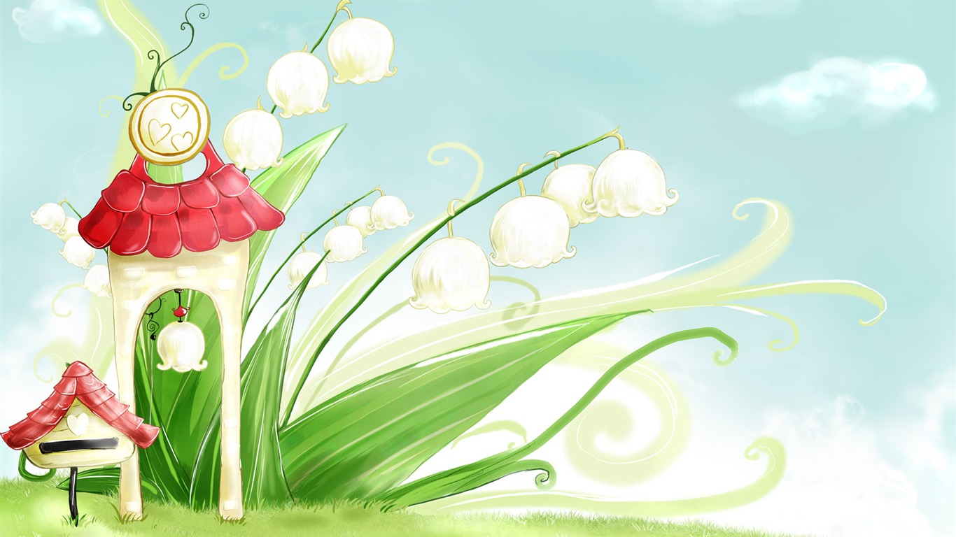 手繪夢幻風光 壁紙(三) #4 - 1366x768