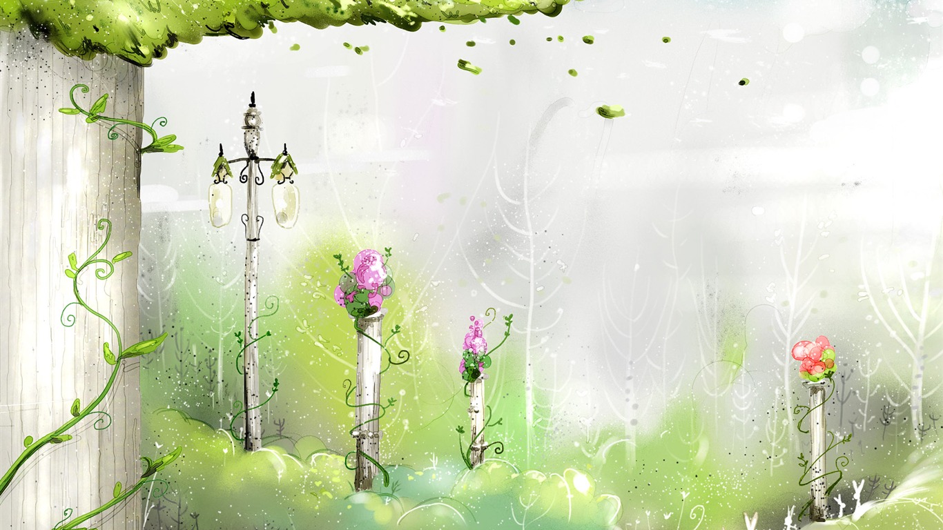 Hand-painted Fantasy Wallpapers (3) #19 - 1366x768
