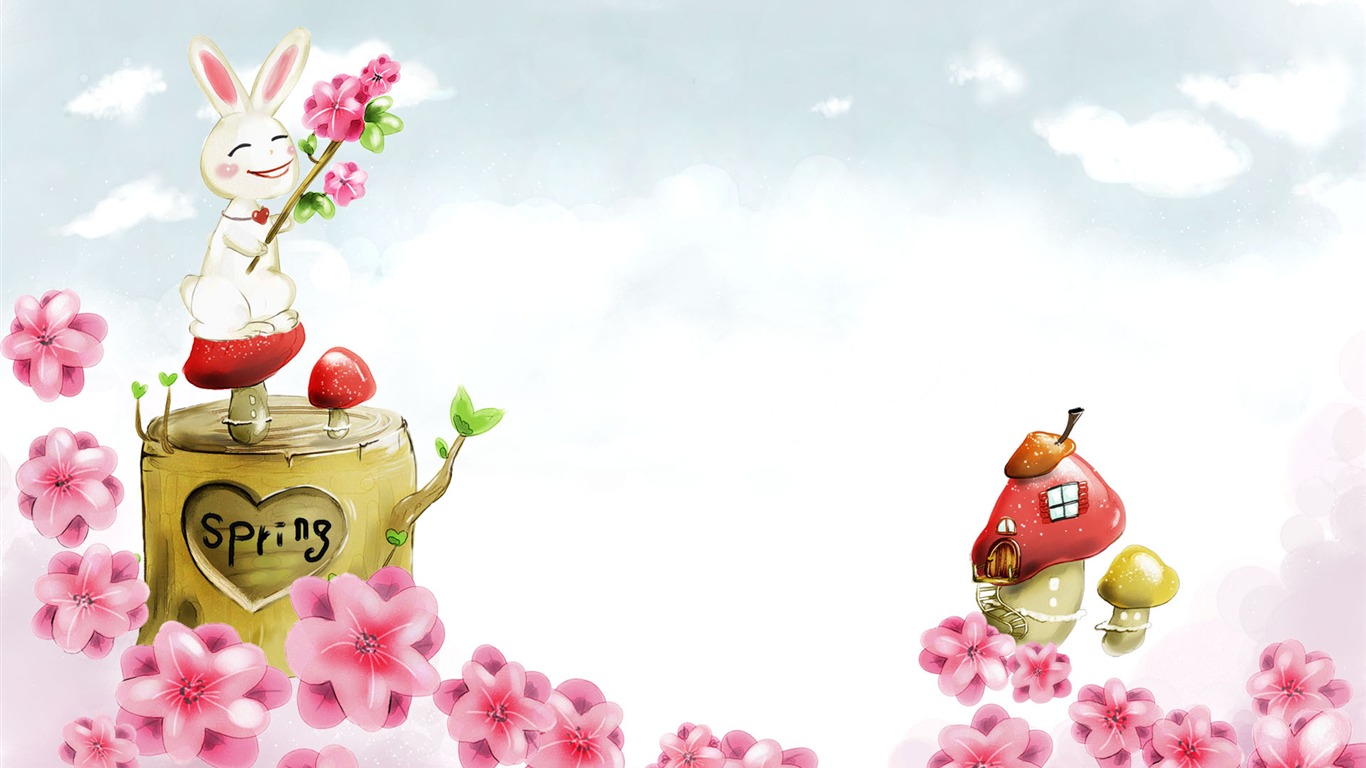 手繪夢幻風光 壁紙(四) #3 - 1366x768