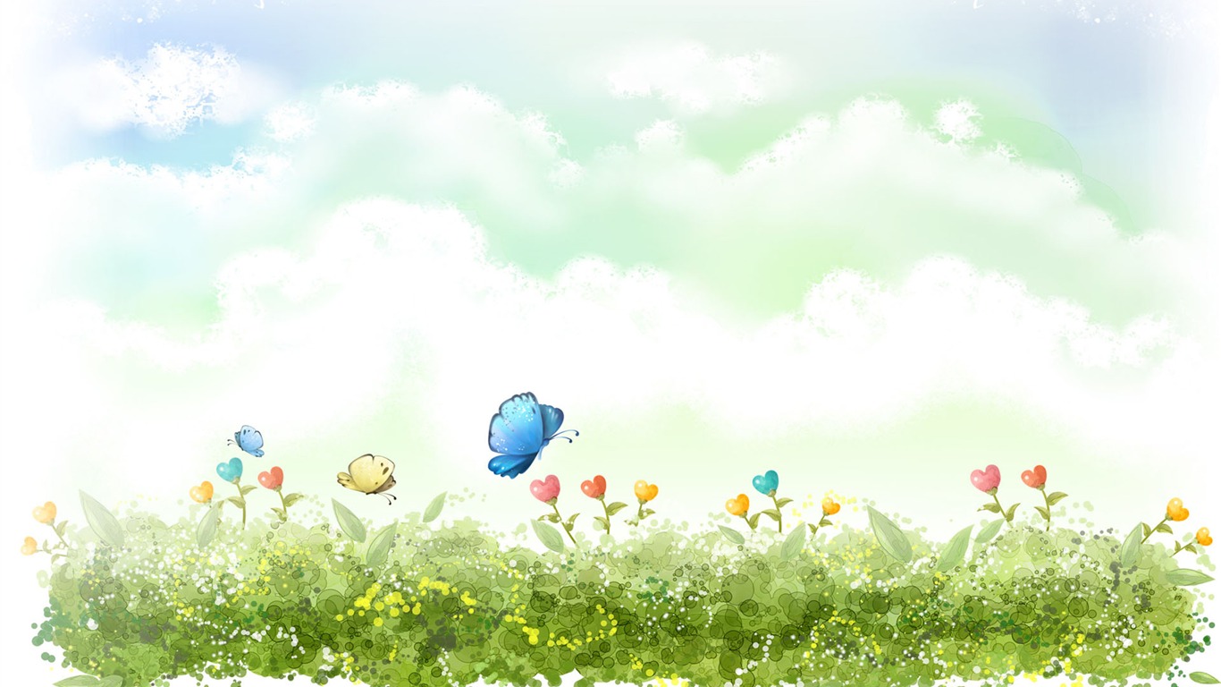 手繪夢幻風光 壁紙(六) #18 - 1366x768