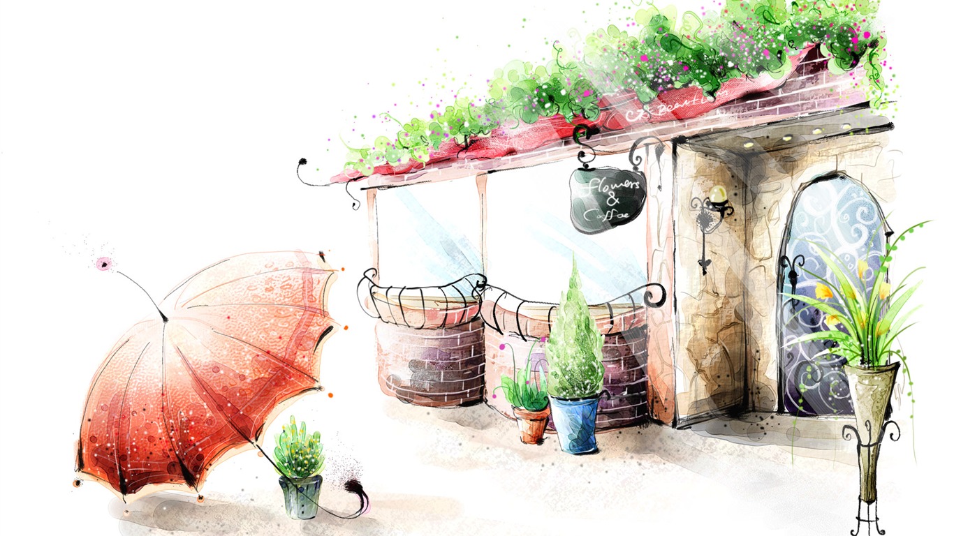 Hand-painted Fantasy Wallpapers (8) #10 - 1366x768