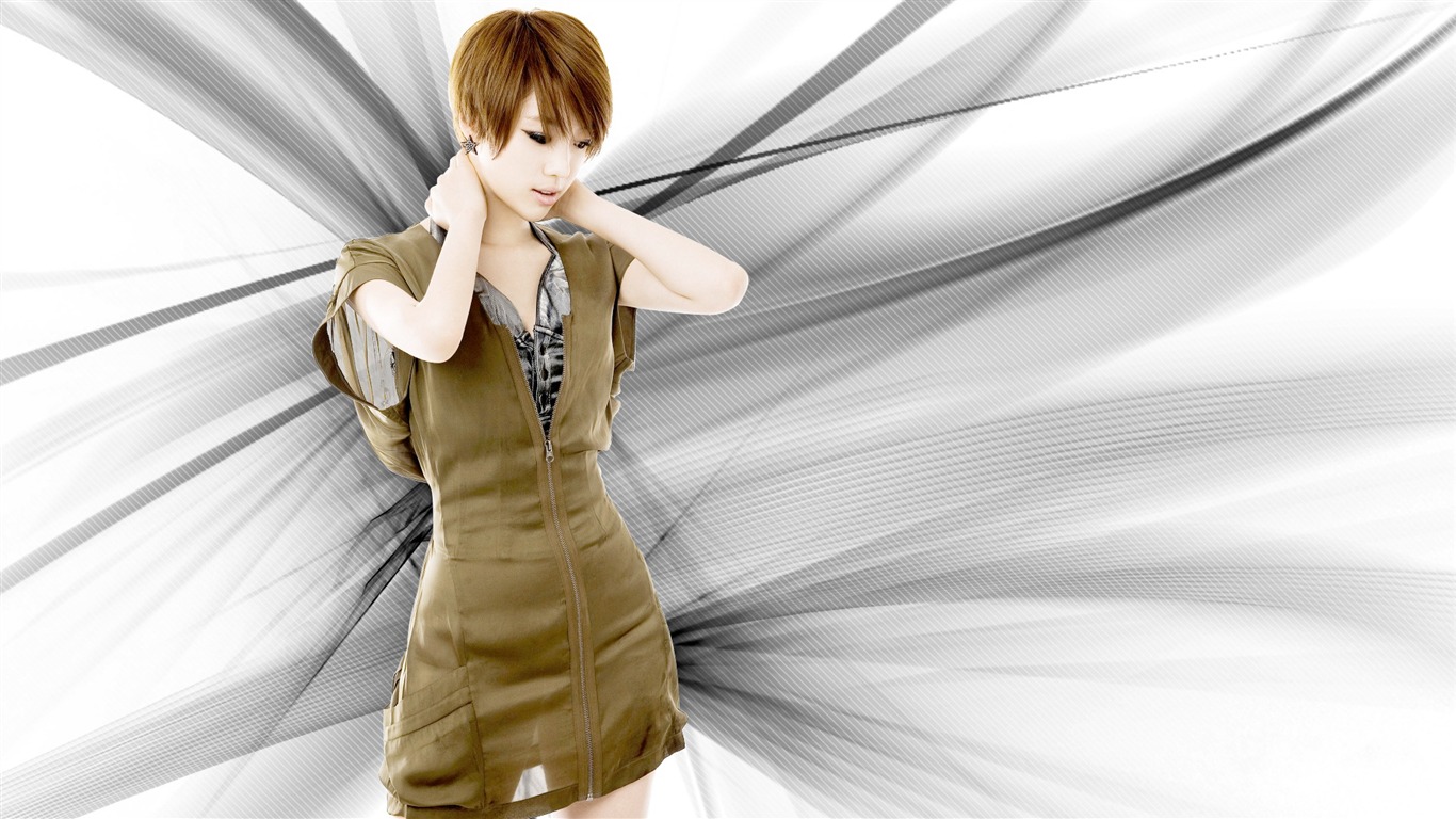 日韓美女 寬屏壁紙 #9 - 1366x768