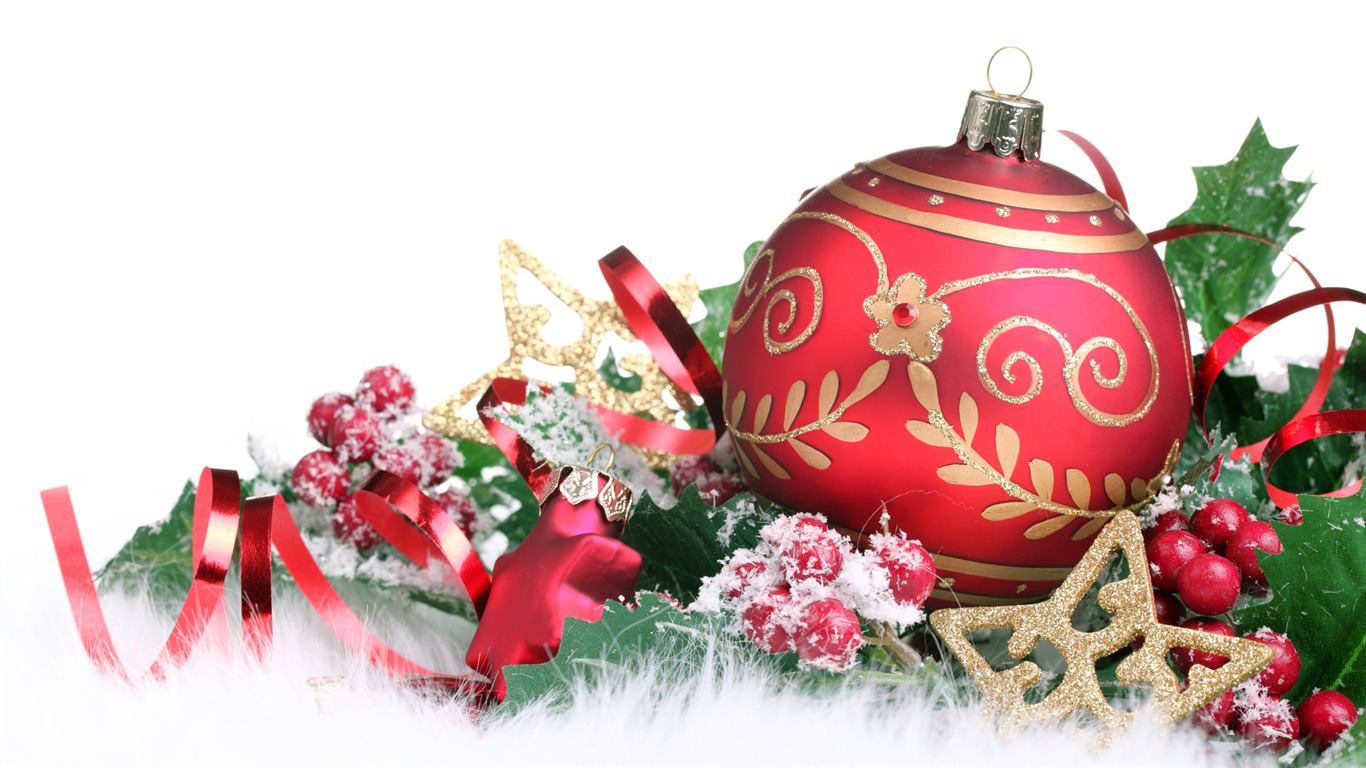 Christmas balls wallpaper (8) #6 - 1366x768