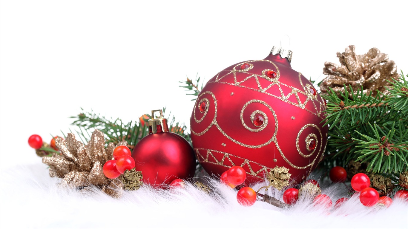 Christmas balls wallpaper (8) #12 - 1366x768