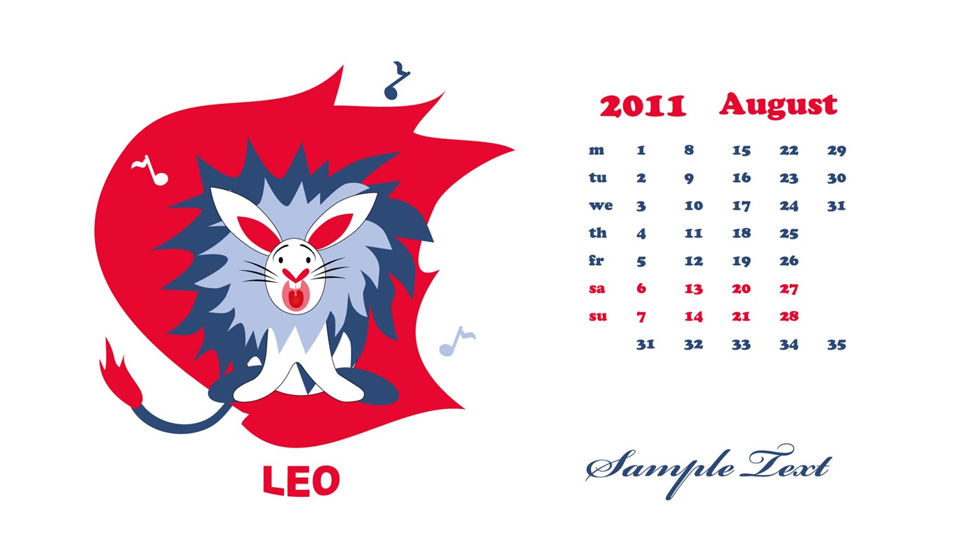 2011兔年日曆 壁紙(二) #5 - 1366x768